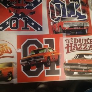 Tee or sweatshirt w dukes transfers.leave me design and style also size.
